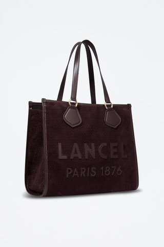 Cabas en cuir Tote L - Marron foncé