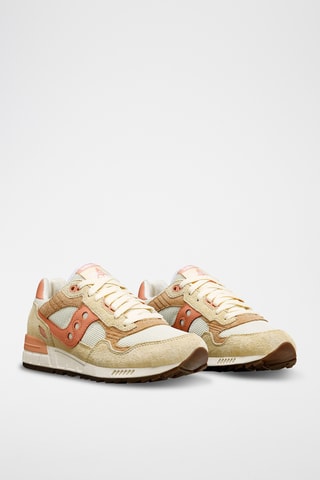 Baskets en nubuck Shadow 5000 - Saumon et beige