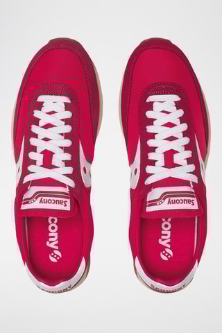 Zapatillas de nobuk Trainer 80 - Rojo y blanco