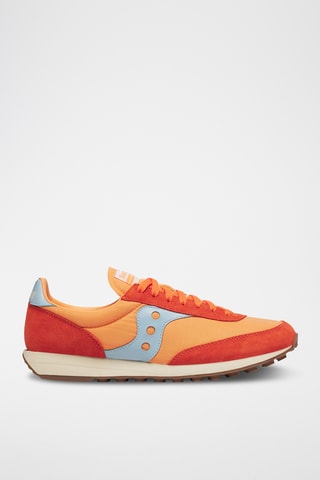 Zapatillas de nobuk Trainer 80 - Naranja y celeste