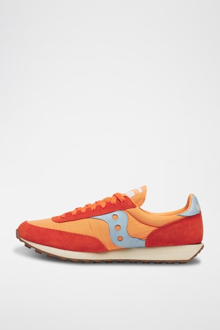 Zapatillas de nobuk Trainer 80 - Naranja y celeste