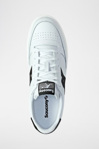 Baskets en cuir Jazz Court - Blanc et noir