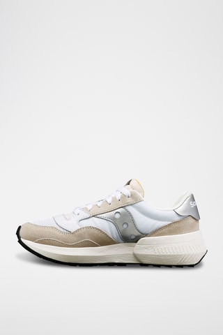 Baskets en nubuck Jazz - Blanc et argenté