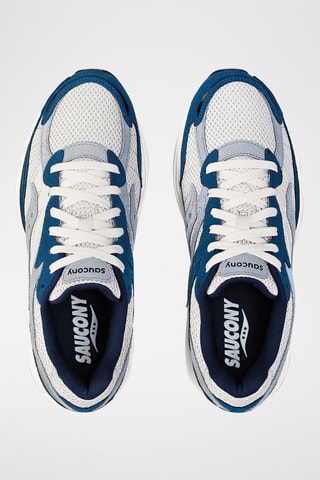 Zapatillas de piel Progrid Omni 9 - Azul petróleo y gris