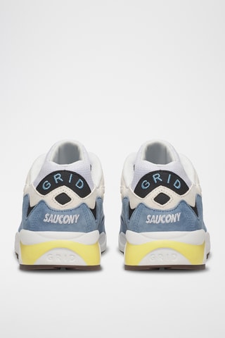 Zapatillas de nobuk Grid Shadow 2 - Azul cobalto y blanco