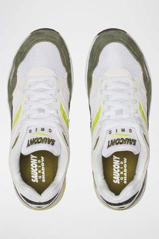 Baskets en nubuck Grid Shadow 2 - Blanc et vert