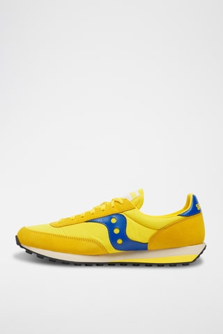 Zapatillas de piel Trainer 80 - Amarillo y azul rey