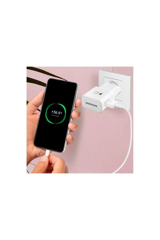 Carregador de tomada Original Samsung 15 com cabo USB Type-C - Branco - Samsung