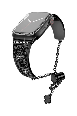 Bracelete Shiny compatível Apple Watch 38/40/41 mm - Preto - Adidas