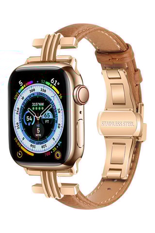 Bracelete compatível Apple Watch 38/40/41 mm - Castanho  - EKO