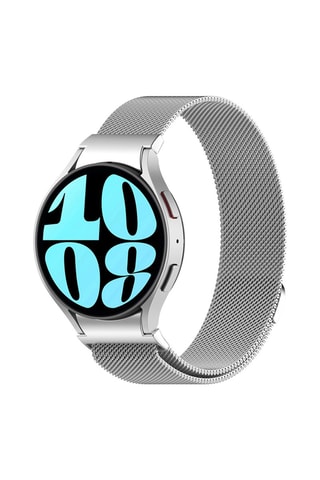 Bracelete em aço para relógio Samsung Galaxy Watch 4, 5 e 6 - Prateado  - EKO