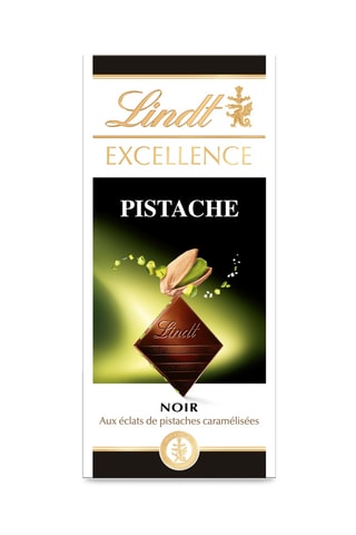 4 x tablettes de chocolat noir pistache Lindt Excellence - 100 g