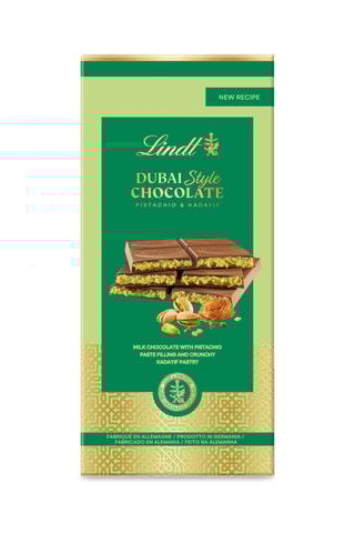 2 x tablettes au lait pistache kadaïf Dubai Style Lindt - 150 g