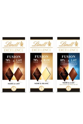 Lot de 6 tablettes 100g Excellence fusion Lindt
