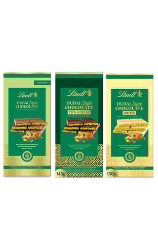 Lot de 6 tablettes 150g Dubaï style Lindt