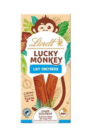 4 x Tablette Lucky Monkey Lait Onctueux - 100 g