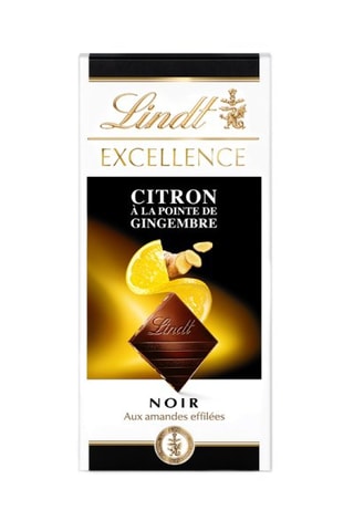4 x Tablette Excellence Noir Citron à la pointe de gingembre - 100 g