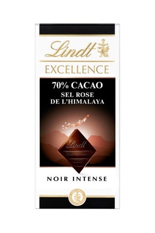 4 x Tablette Excellence Noir Sel Rose de l'Himalaya 70% cacao - 100 g
