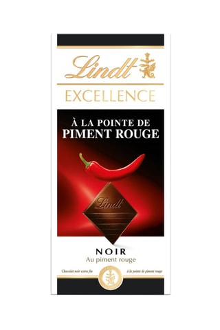 4 x Tablette Excellence Noir à la pointe de piment rouge - 100 g