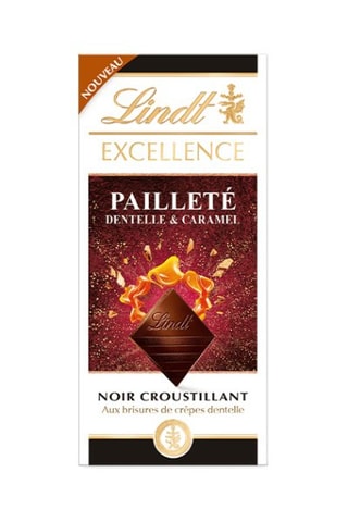 4 x Tablette Excellence Noir Dentelle Caramel - 100 g