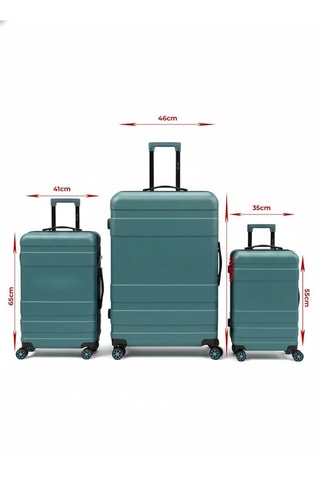 Set de 3 valises - Bleu - 55/65/75,5 cm