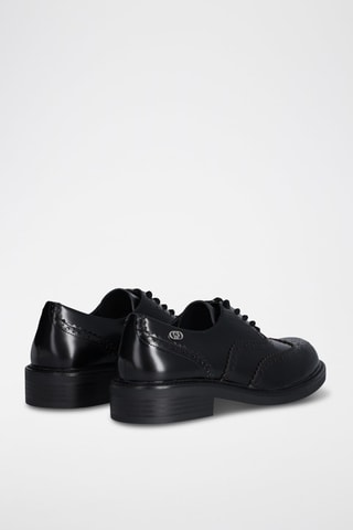 Richelieus vernis en cuir Elisa - Noir