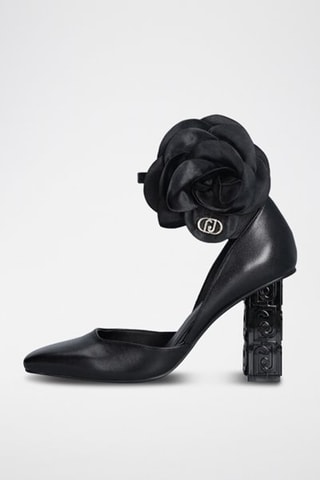 Sandales à talons en cuir Jennifer - Noir