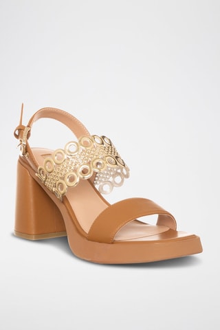 Sandales à talons Gisele - Marron