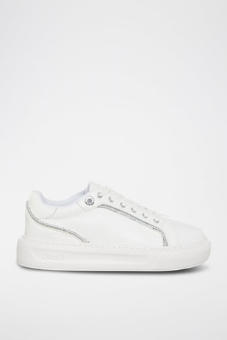 Baskets plateformes en cuir Kylie - Blanc