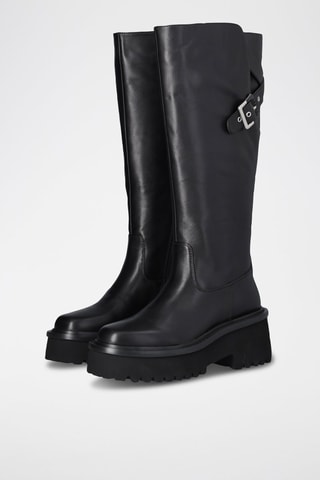 Bottes en cuir de taureau Flair - Noir