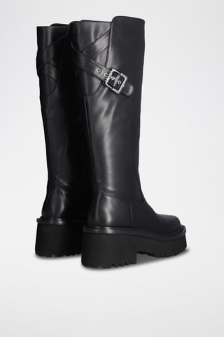 Bottes en cuir de taureau Flair - Noir