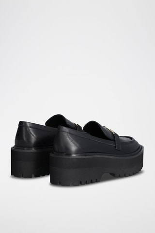 Mocassins plateformes en cuir Forty - Noir