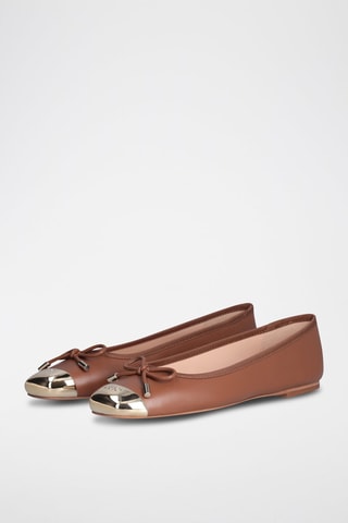 Ballerines en cuir Dafne - Marron