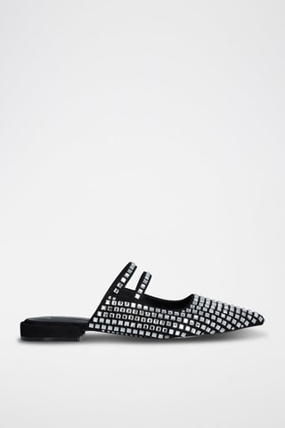 Mules en cuir de chèvre Viola - Noir