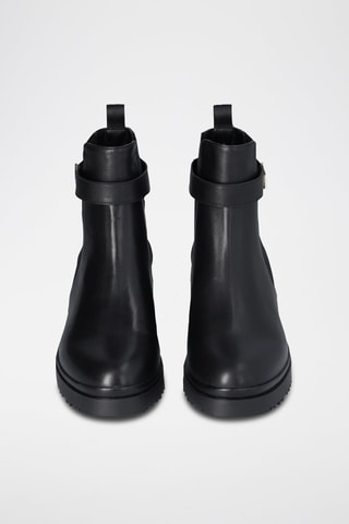 Bottines en cuir de taureau New Nancy - Noir