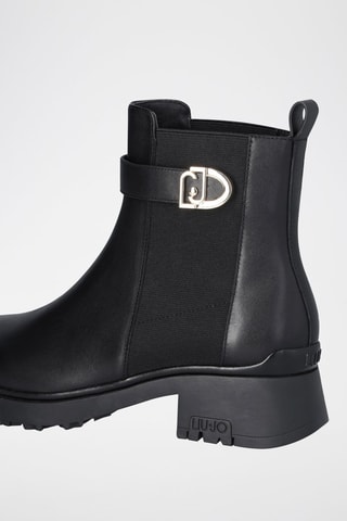 Bottines en cuir de taureau New Nancy - Noir