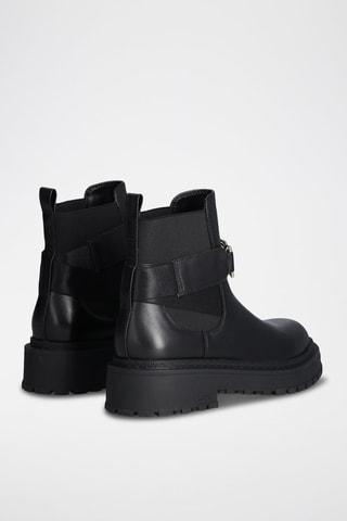 Bottines en cuir de taureau Rumi - Noir