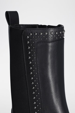 Bottines en cuir Love - Noir