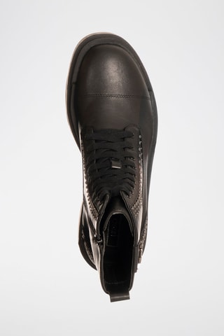 Bottines en cuir Love - Noir