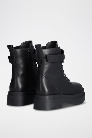 Bottines en cuir Love - Noir
