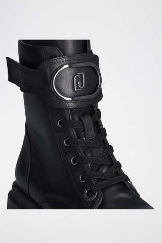 Bottines en cuir Love - Noir