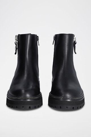 Bottines en cuir - Noir