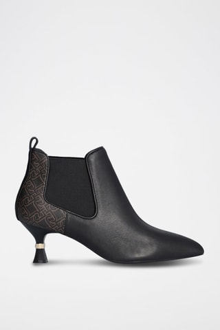 Low boots en cuir de chèvre - Noir et marron