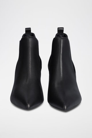 Low boots en cuir de chèvre - Noir et marron