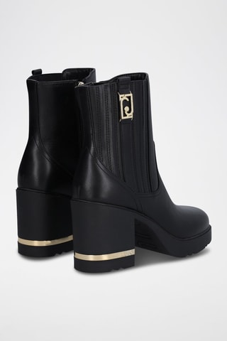 Bottines en cuir - Noir