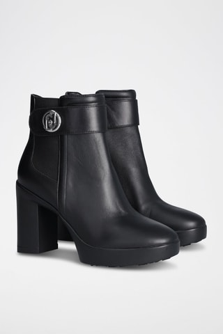 Bottines en cuir - Noir