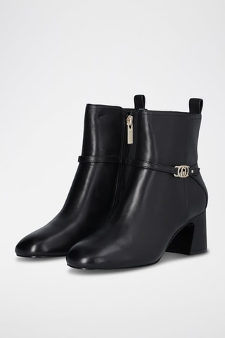 Bottines en cuir de chèvre Babi - Noir