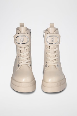 Bottines en cuir Love - Beige