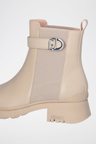 Bottines en cuir - Taupe