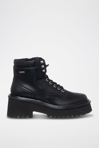 Bottines en cuir - Noir